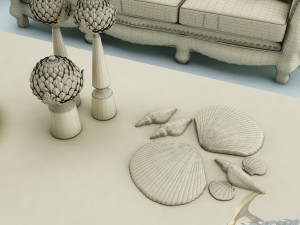 sofa set 015 3D-Modell