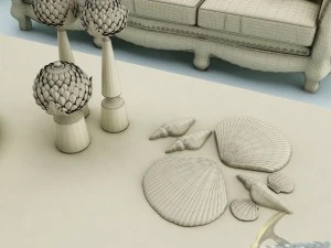 sofa set 015 3D Model