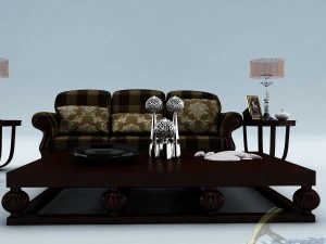 sofa set 015 3D Model