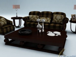 sofa set 015 3D Model