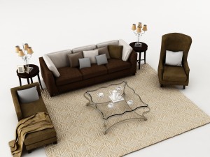 sofa set 016 Modello 3D