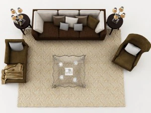 sofa set 016 3D Model