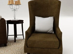 sofa set 016 3D Model