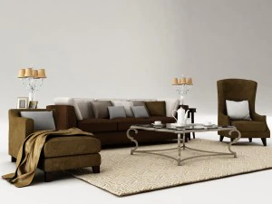 sofa set 016 3D Model