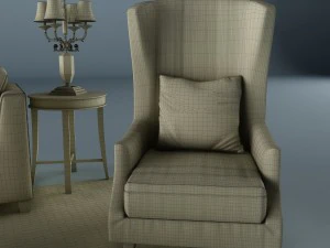 sofa set 016 3D Model