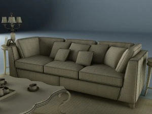 sofa set 016 3D Model