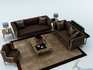sofa set 017 3D Model