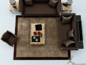 sofa set 017 3D Model