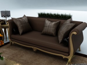 sofa set 017 3D Model