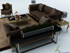 sofa set 017 3D Model