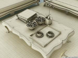 sofa set 017 3D Model