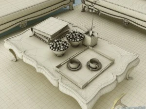 sofa set 017 3D Model