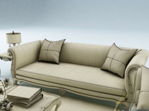 sofa set 017 3D Model