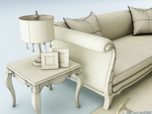sofa set 017 3D Model