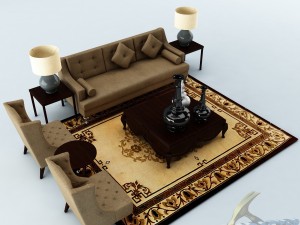 sofa set 018 3D Model