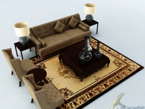 set divani 018 Modello 3D