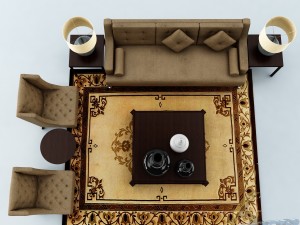sofa set 018 3D Модель