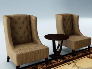 sofa set 018 3D Model