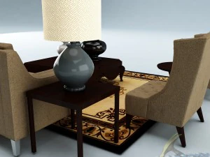 sofa set 018 3D Model