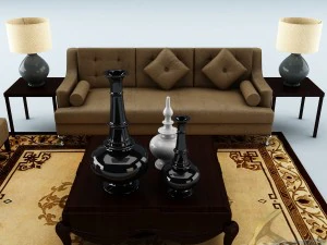 sofa set 018 3D Model