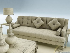 sofa set 018 3D Модель