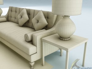 sofa set 018 3D Модель