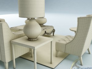 sofa set 018 3D Модель