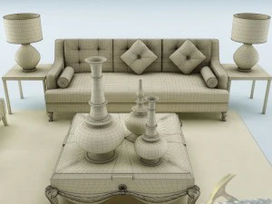 sofa set 018 3D Model