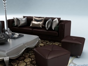 sofa set 019 3D-Modell