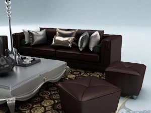 sofa set 019 3D Model