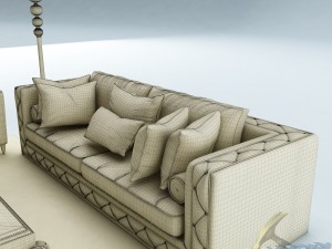 sofa set 019 3D-Modell