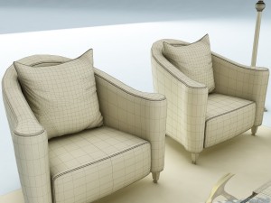 sofa set 019 3D-Modell