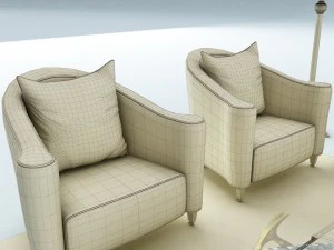 sofa set 019 3D Model