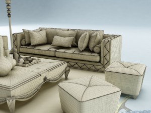 sofa set 019 3D-Modell