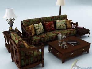 sofa set 021 3D Model
