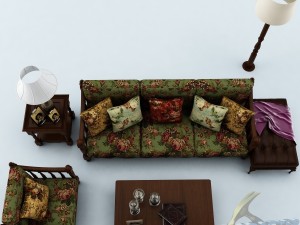 sofa set 021 3D Model