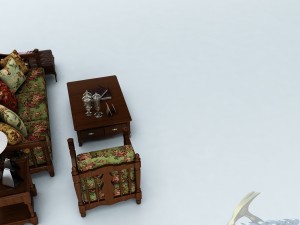 sofa set 021 3D Model