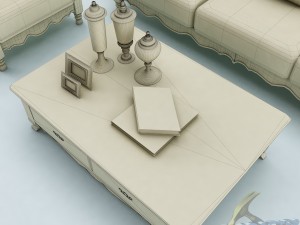 sofa set 021 3D Model