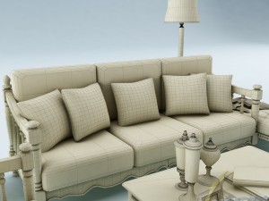 sofa set 021 3D Model