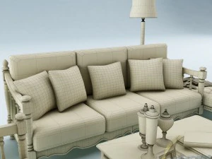 sofa set 021 3D Model