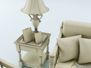 sofa set 021 3D Model