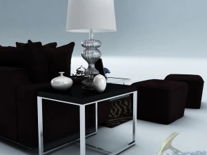 sofa set 022 3D Model