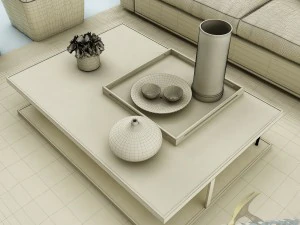 sofa set 022 3D Model