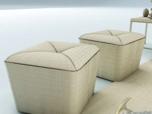 sofa set 022 3D Model