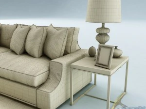 sofa set 022 3D Model
