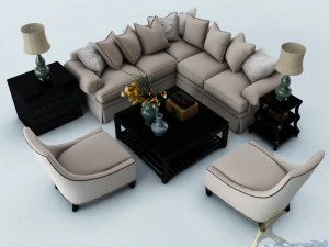 set divani 023 Modello 3D