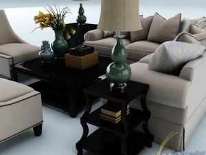 sofa set 023 3D Model