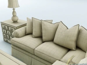 sofa set 023 3D Model