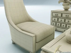 sofa set 023 3D Model