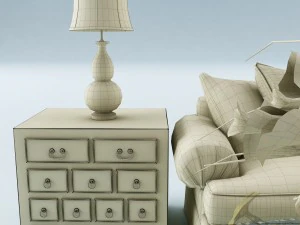 sofa set 023 3D Model